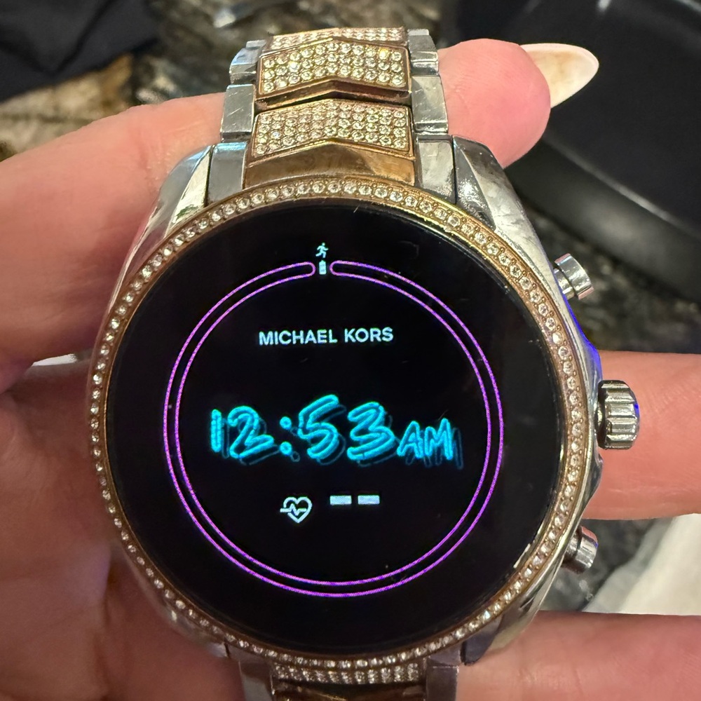 Michael Kors Two-Tone Smartwatch with Crystal Accents